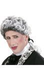 Grijze Gothic Pruik