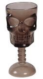 Grijze Halloween Doodshoofd Glas 18cm