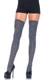 Grijze Hoge Sokken met Kabelpatroon