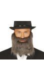 Grijze Korte Baard met Snor