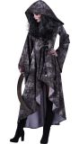 Grijze Magere Hein Kostuum met Capuchon Dames Halloween