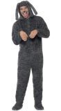 Grijze Pluizige Hond Onesie