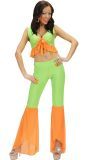 Groen-Oranje Samba Top en Broek
