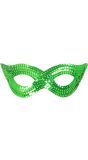 Groen Pailletten Oogmasker
