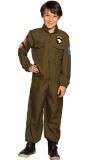 Groen Top Gun Kostuum Kind