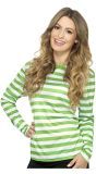 Groen Wit Gestreept T-Shirt