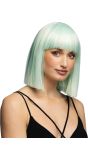 Groene Bob Pruik Mintgroen Dames