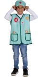 Groene Dokter vest met muts Jongens Meisjes