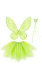 Groene Feeën Vleugels met Tutu en Toverstaf