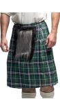 Groene Geruite Schotse Kilt met Tas