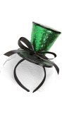 Groene Glitter Mini Hoge Hoed