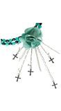Groene Gothic Choker met Bloem