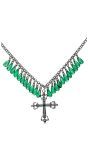 Groene Gothic Kruis Ketting