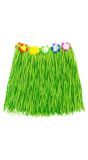 Groene Hawaii Hula Rok met Bloemenriem