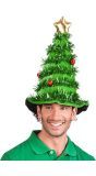 Groene Kerstboom Hoed met Piek