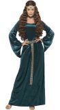 Groene Middeleeuwse Vrouwen Jurk