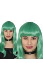 Groene Pony Pruik Dames