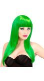 Groene Pruik Lang Haar