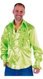 Groene Rouches Blouse Heren