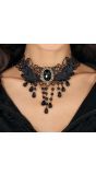 Grote Zwarte Edelsteen Choker