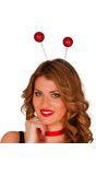 Haarband Rode Glitter Ballen