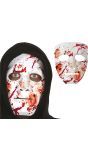 Halloween Bebloed Masker Wit Rood