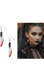 Halloween Bebloed Mes Oorbellen