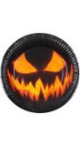 Halloween Creepy Pumpkin Papieren Bordjes 10 Stuks