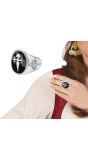 Halloween Gothic Zilveren Zegel Ring