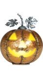 Halloween Gouden Metalen Pompoen met Licht