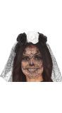 Halloween Haarband met Rozen en Kanten Sluier