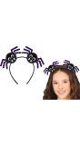 Halloween Haarband Spin Zwart Paars Kinderen