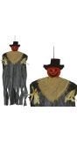 Halloween Hangende Grijze Pompoenpop 60cm