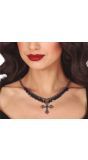 Halloween Ketting met Kruis Zwart