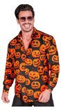 Halloween Oranje Pompoen Blouse Heren