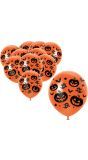 Halloween Oranje Zwarte Kat Ballonnen 30cm