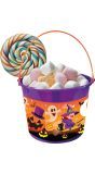 Halloween Paarse Snoep Emmer Heksen