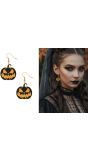 Halloween Pompoen Oorbellen
