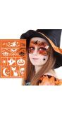 Halloween Schmink Sjablonen Pompoen Heks