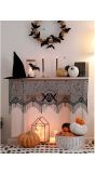 Halloween Schouw Versiering Zwarte Kant 200X50cm