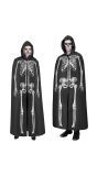 Halloween Skelet Cape met Capuchon