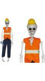 Halloween Skelet Hangende Bouwvakker 40cm