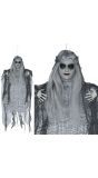 Halloween Skelet Hangende Grijze Zombie Vrouw 50cm