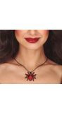 Halloween Spin Ketting met Rode Robijn