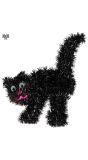Halloween Tinsel Kat Zwart