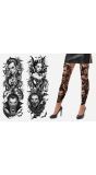 Halloween Vampier Tattoo Effect Panty Zwart