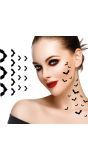 Halloween Vleermuizen Gezicht Tattoo