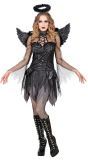 Halloween Zwarte Engel Jurkje Dames