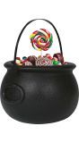 Halloween Zwarte Heksenketel 16cm