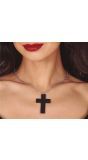 Halloween Zwarte Kruis Ketting